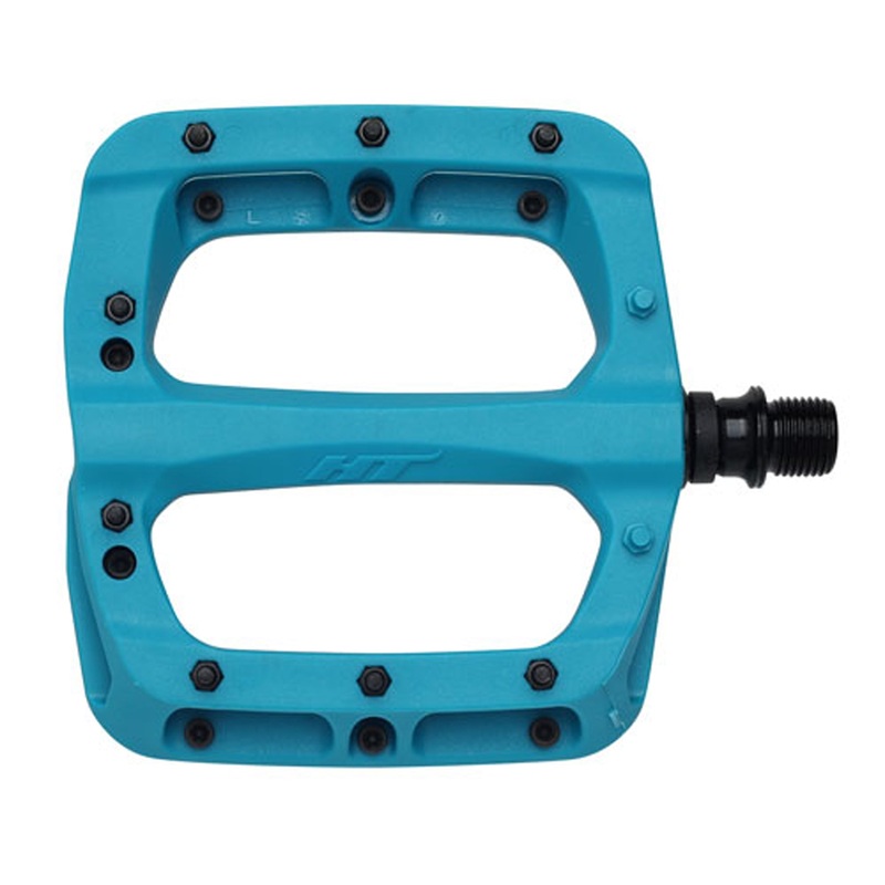HT Components PA03A Nano P Platform Pedals Body: Nylon Spindle: Cr-Mo 9/16 Turquoise