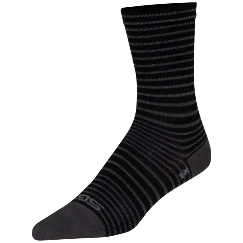 SockGuy SGX Black Stripes Socks – 6″ Black Large/X-Large