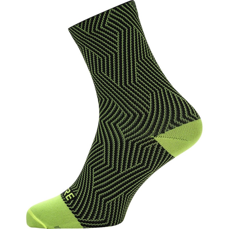 C3 Mid Bike Socks – Yellow/Black Yellow/Black