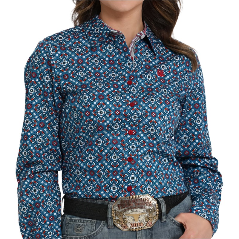 Cinch Women’s Geo Print Button Down Shirt