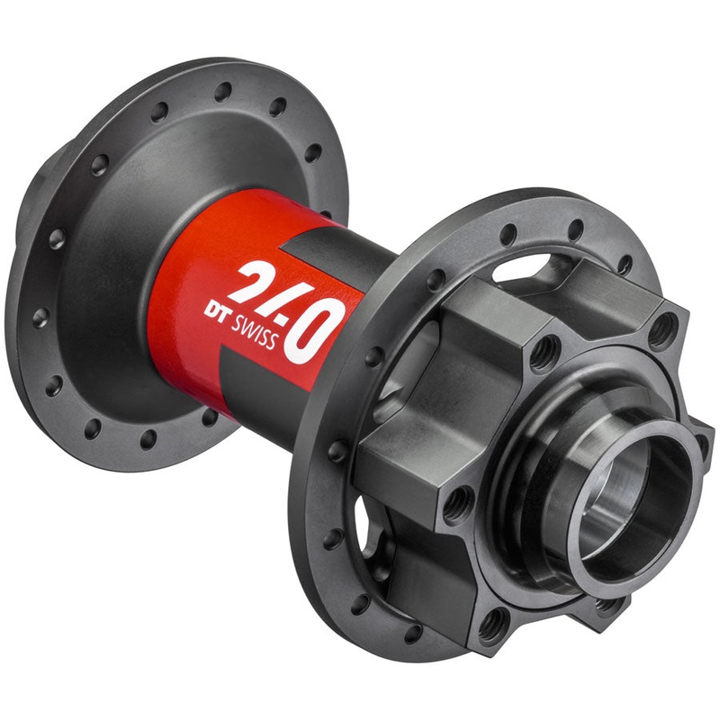 DT Swiss 240 Front Hub – 20 x 110mm DH Boost 6-Bolt Black/Red 28H
