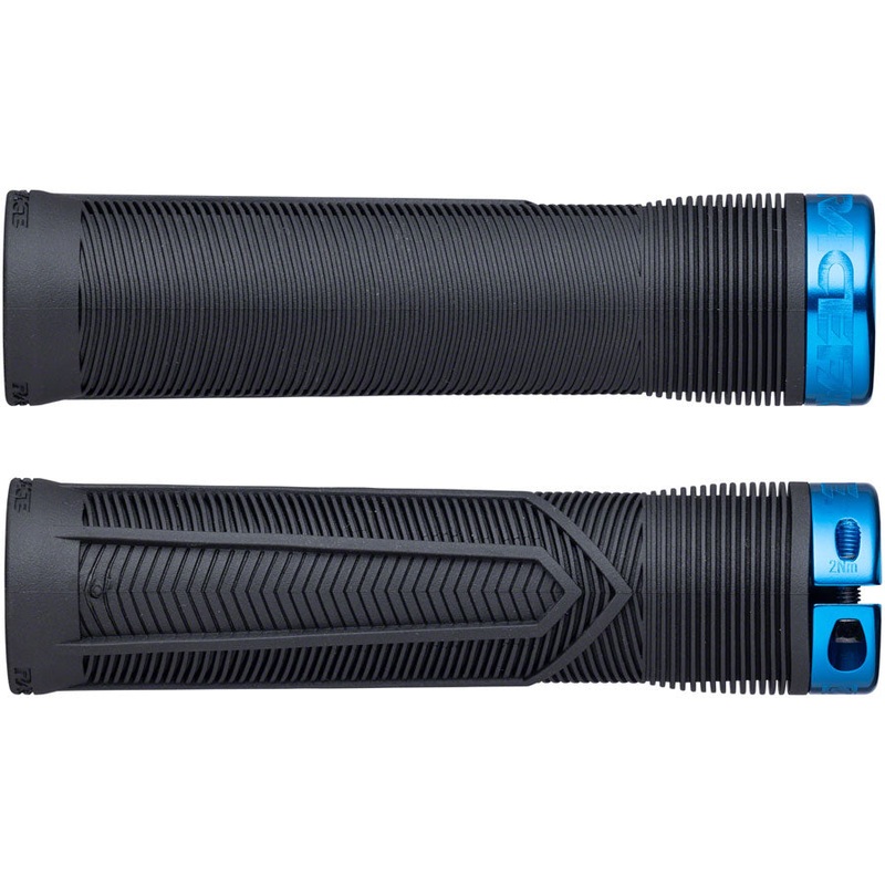 RaceFace Chester Grips – Lock-On, Black/Blue, 31mm
