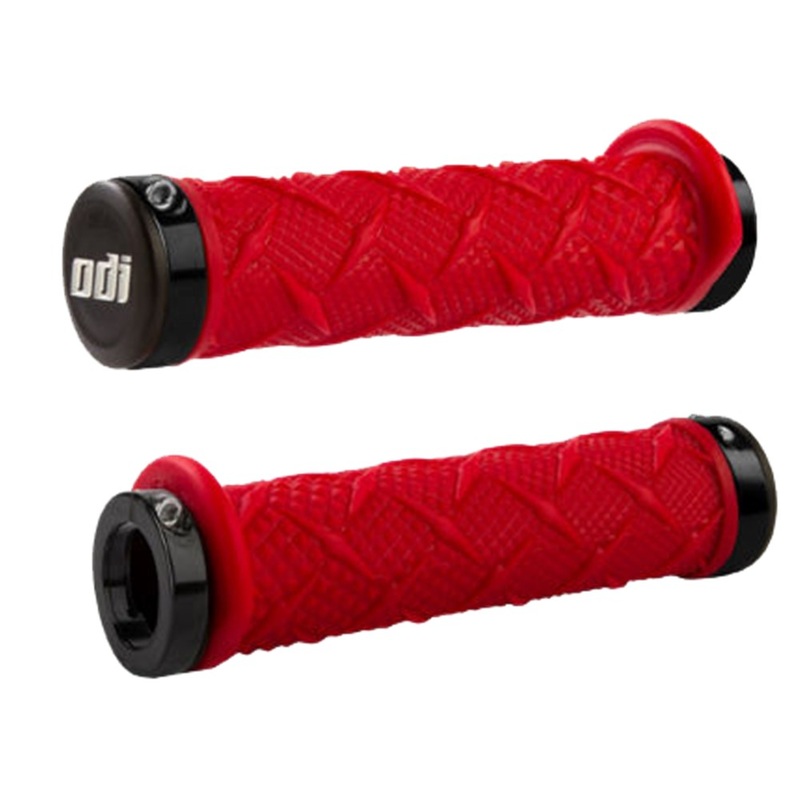 ODI Xtreme Lock On Grips – Red With Black Clamps – Dual Lock On Grips