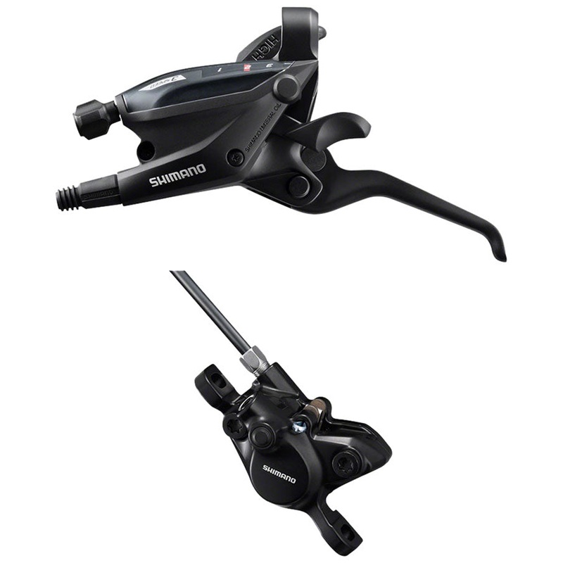 Shimano ST-EF505 EZ Fire Plus Shift/Brake Lever BR-MT200 Disc Brake Caliper – Left/Front 3x Shift 2-Piston BLK