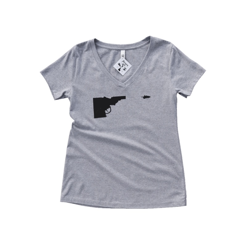 Women’s Idaho Gun Tree Tee Heather Grey