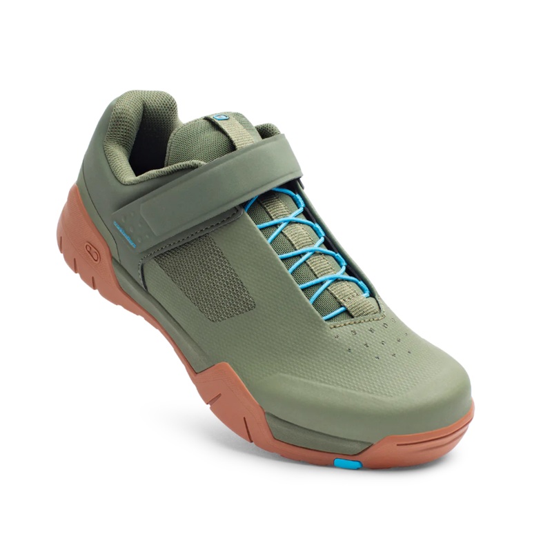 Crank Brothers Mallet E SpeedLace Men’s Clipless Shoe – Green/Blue/Gum , Size 10.5