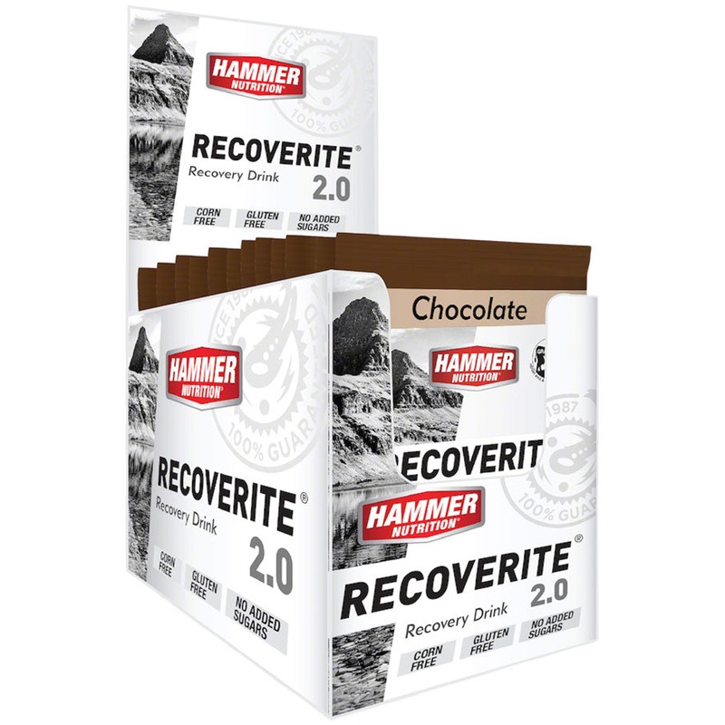 Hammer Nutrition Recoverite 2.0 Recovery Drink – Chocolate, 12 Single Serving Packets