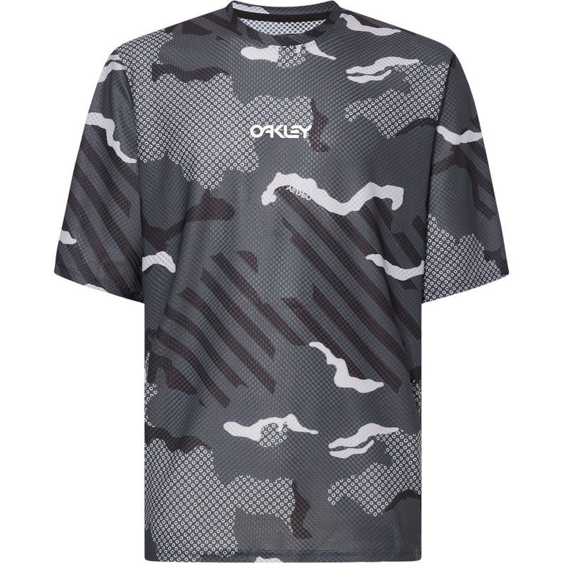 Oakley Ride Free Short Sleeve Jersey – XL – Black Stripe – Grip Camo