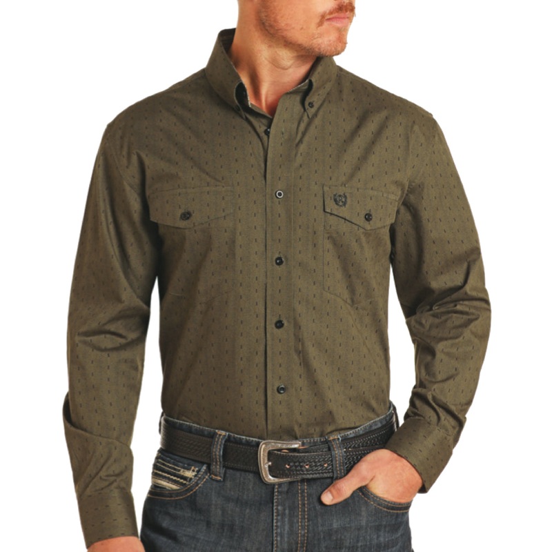 Panhandle Men’s Mini Geo Print Shirt