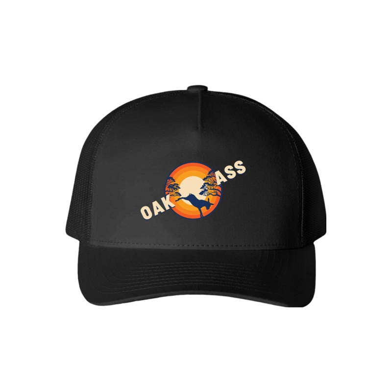 Oak Ass 2025 Five-Panel Retro Trucker Cap (FE) Black