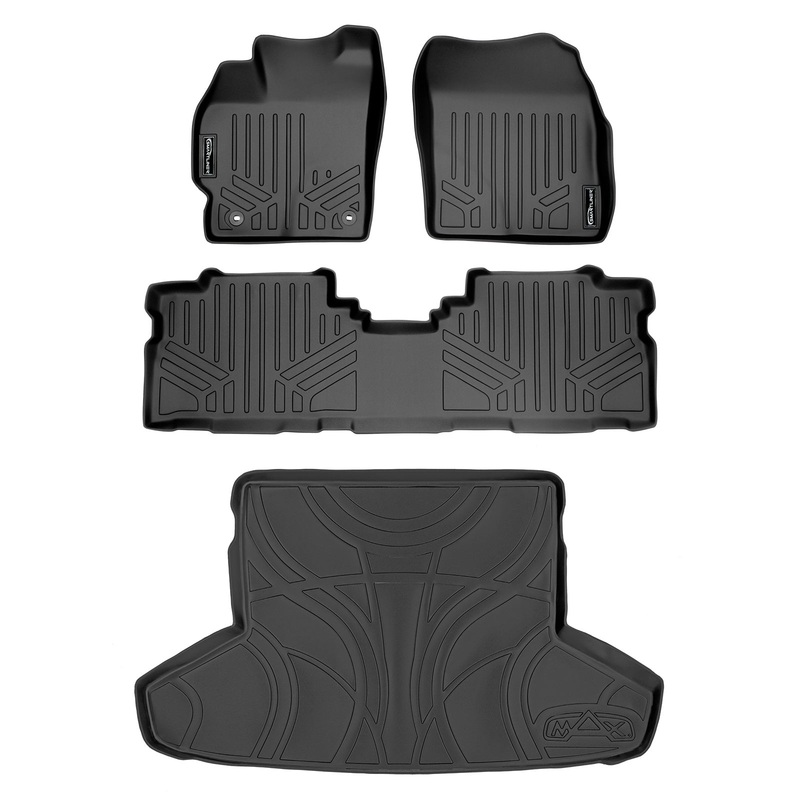 SMARTLINER Custom Fit Floor Liners For 2012-2017 Toyota Prius V Black