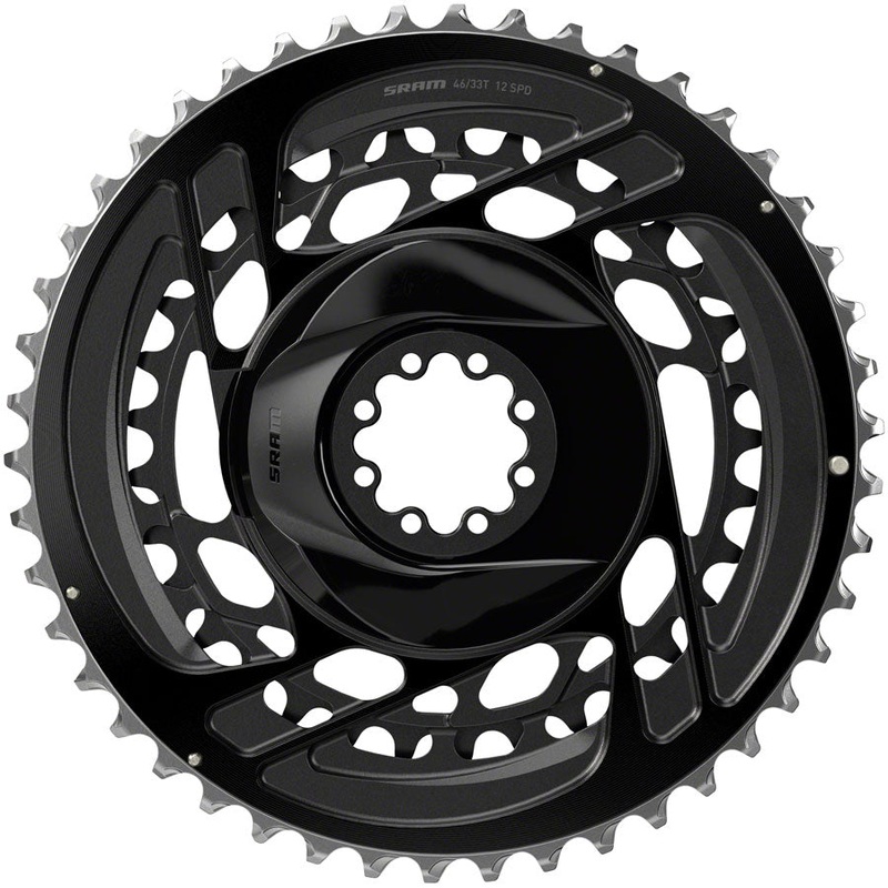 SRAM Force 2x Chainring Kit – 46/33t 2×12-Speed 8-Bolt Direct Mount Black D2