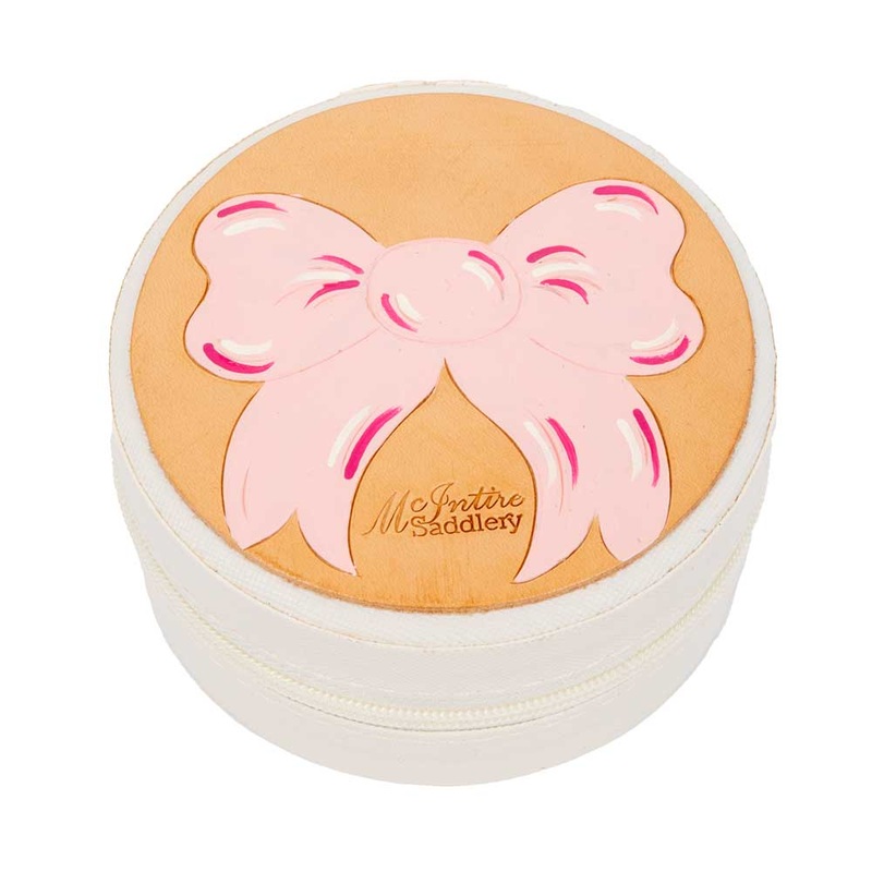 McIntire Saddlery Pink Bow Jewelry Case