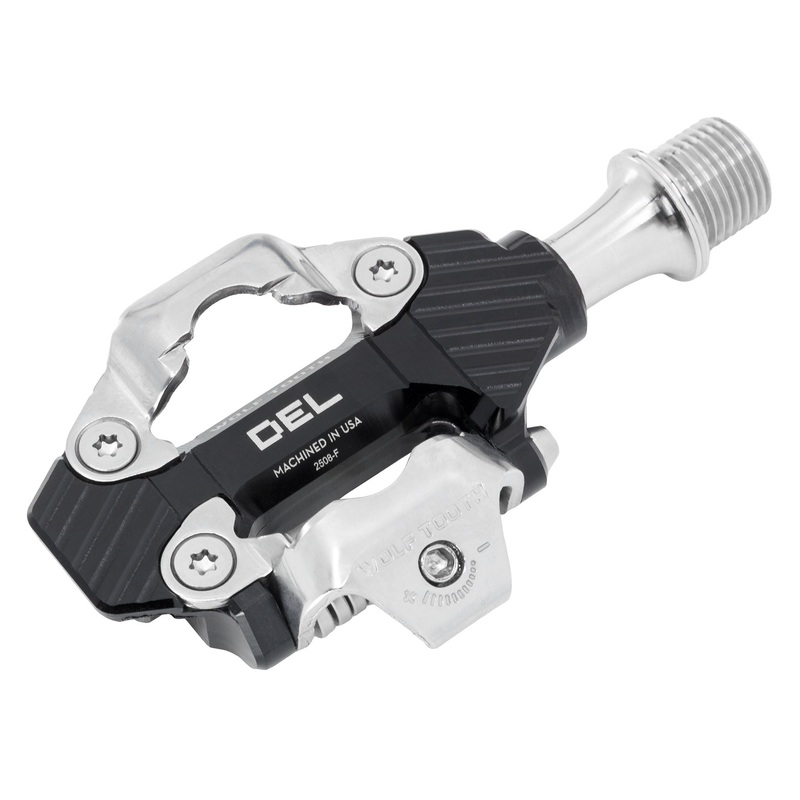 Wolf Tooth DEL Gravel Race Clipless Pedals – Single Sided Clipless Alloy 9/16″ BLK Pair Shimano SPD