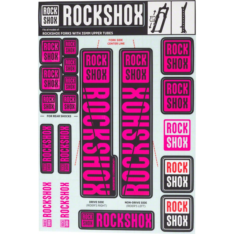 RockShox Fork Decal Kit – 35mm, Magenta