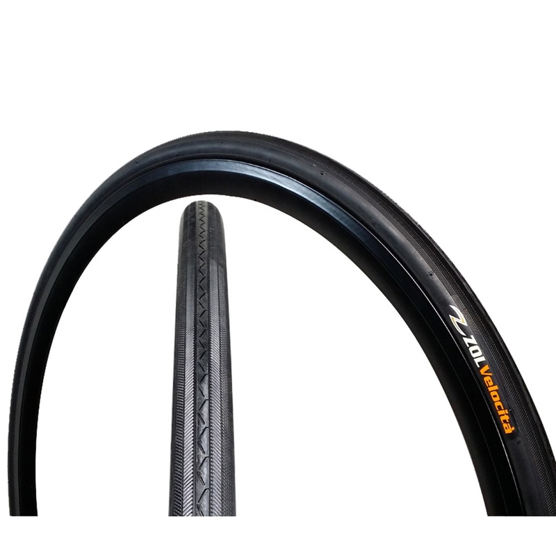 Zol Velocita Road Wire Bike Bicycle Tire 700x25c Z1076 Black