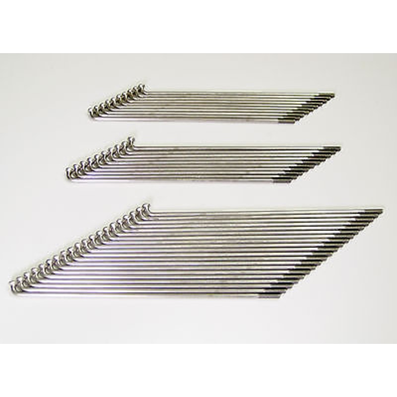 Buchanan’s Triumph Stainless rear spool wheel spokes 18″ 48 – 70 spoke set .281 and nipples