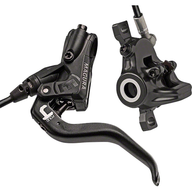 Magura MT4 Disc Brake and Lever – Front or Rear, Hydraulic, Post Mount, Black
