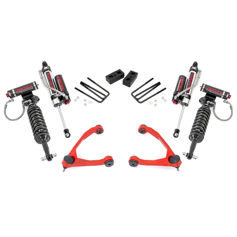 Rough Country | 3.5″ Lift Kit | Forged UCA | Cast Steel | Vertex | Chevy/GMC 1500 (07-13) | 19850RED