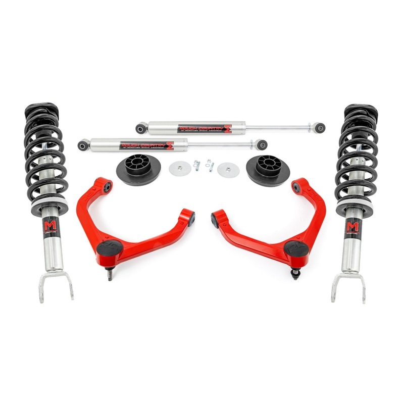 Rough Country | 3 Inch Lift Kit | M1 Struts/M1 | Ram 1500 4WD (2012-2018 & Classic) | 31240RED
