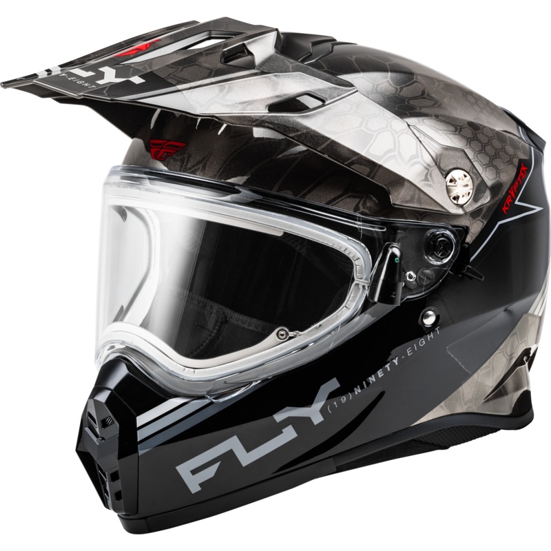 Trekker Cw Conceal Helmet Elec Shld Black/Grey/White Lg