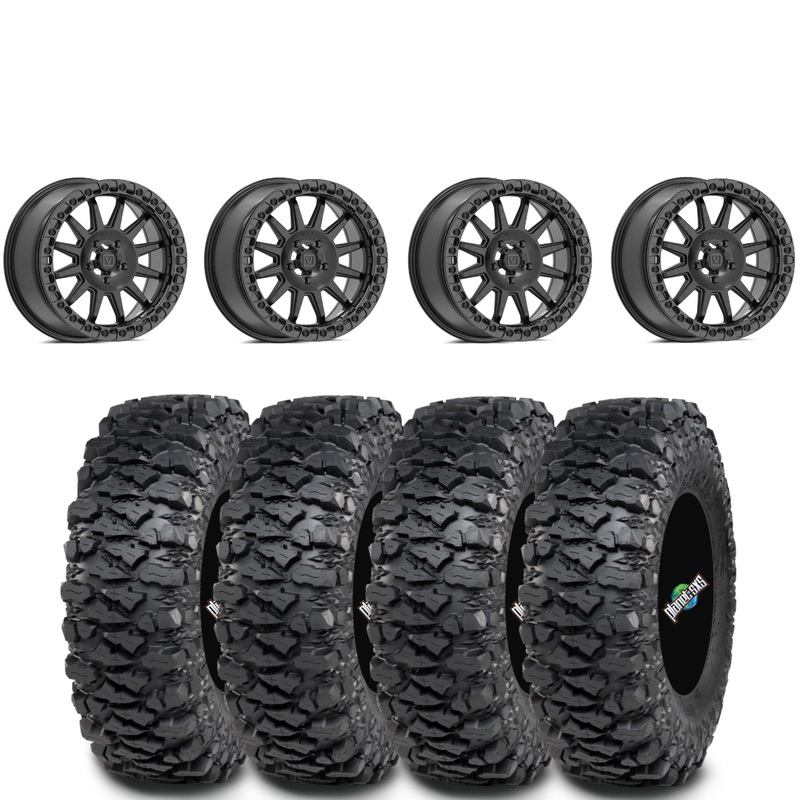 Valor Offroad V09 Brushed Charcoal beadlock on ITP Savage XT | 4/137