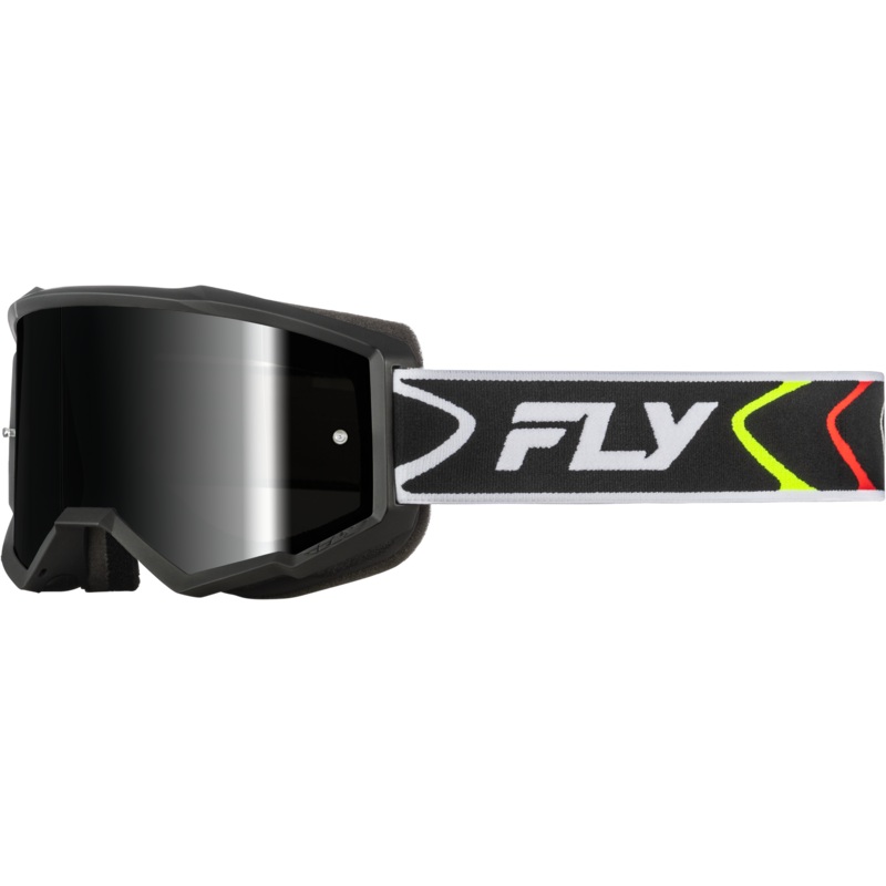 Zone Goggle Black/White W/Black Mirror/Smoke Lens