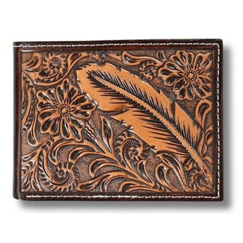 Ariat Feather Embossed Bi-Fold Wallet