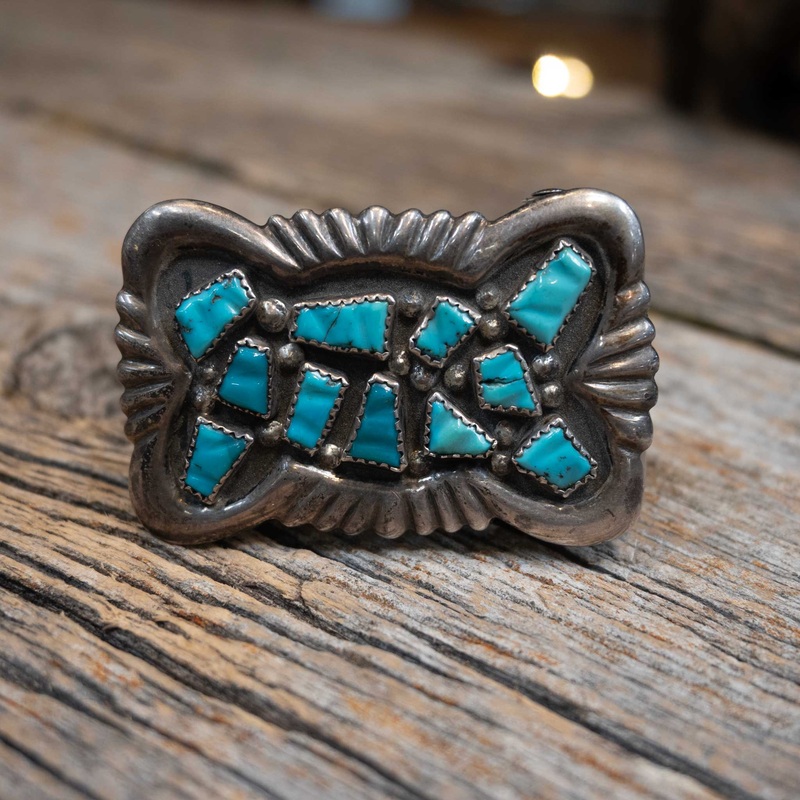 G&L Leekity 1950’s SS & Turquoise Belt Buckle