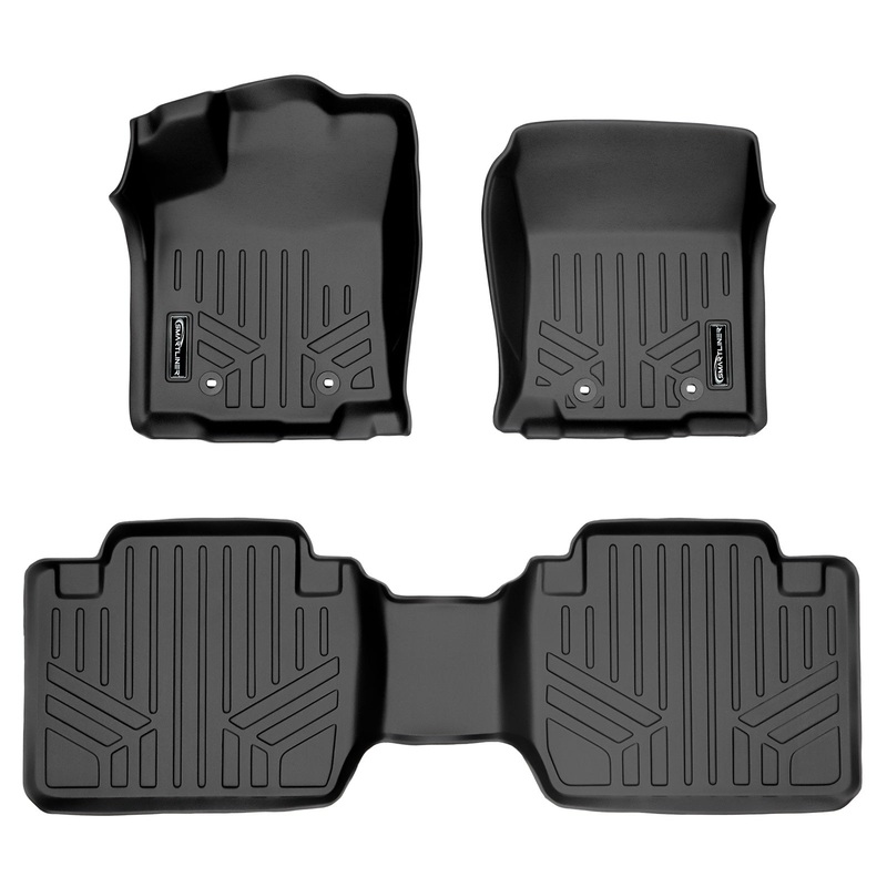 SmartCoverage Custom Fit Floor Liners For 2018-2023 Toyota Tacoma Access Cab (Automatic Transmission) Black