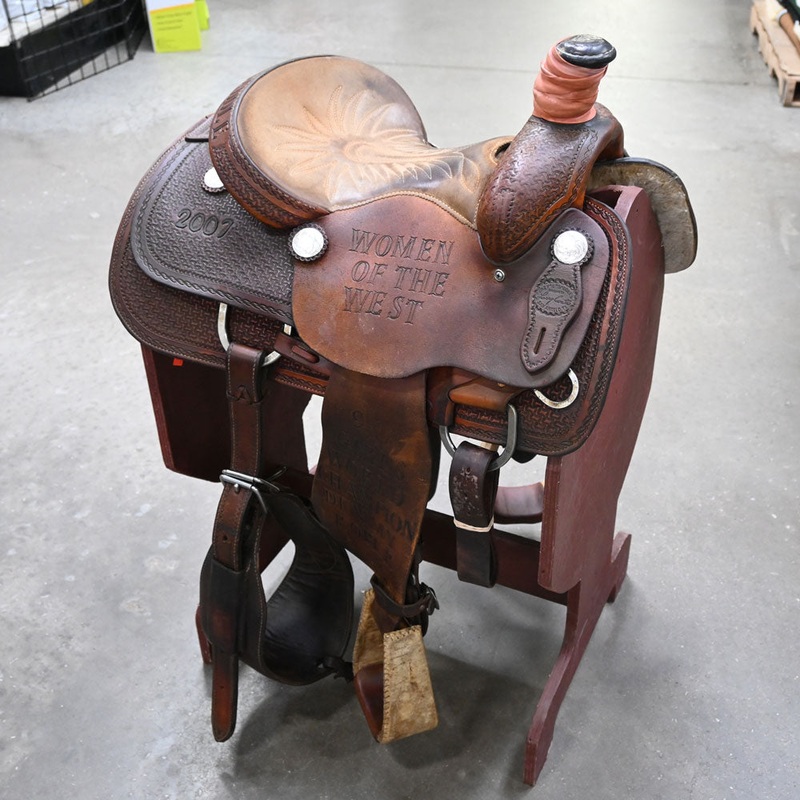 14″ USED LAZY L TEAM ROPING SADDLE