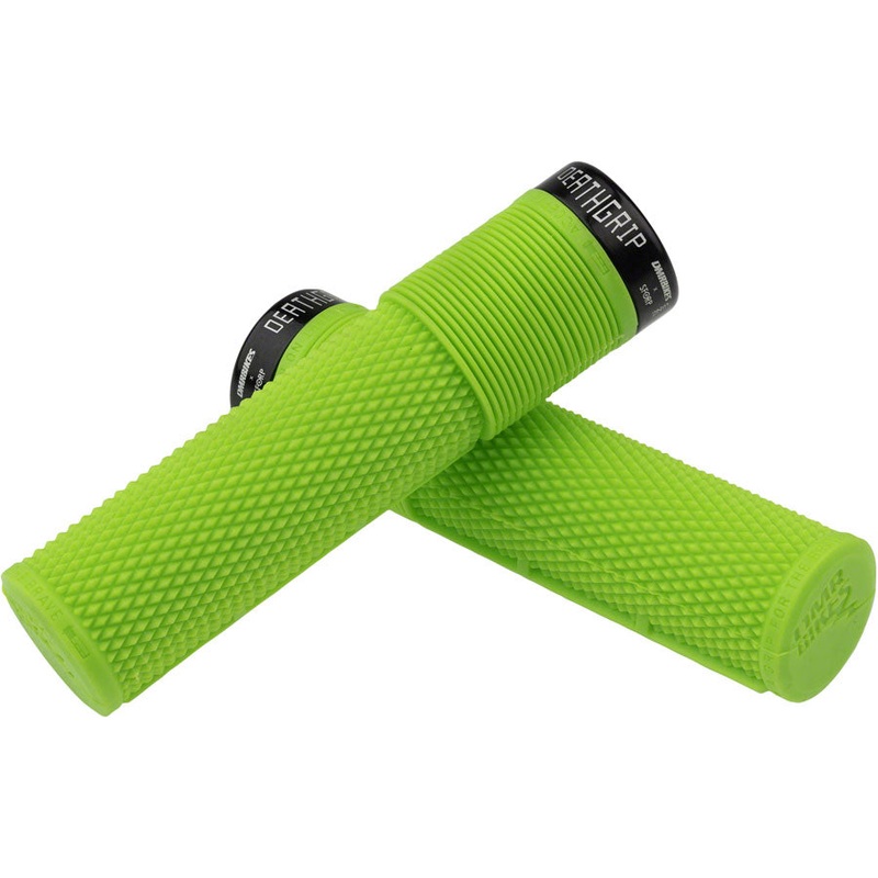 DMR DeathGrip Flangeless Grips – Thin, Lock-On, Sick Green