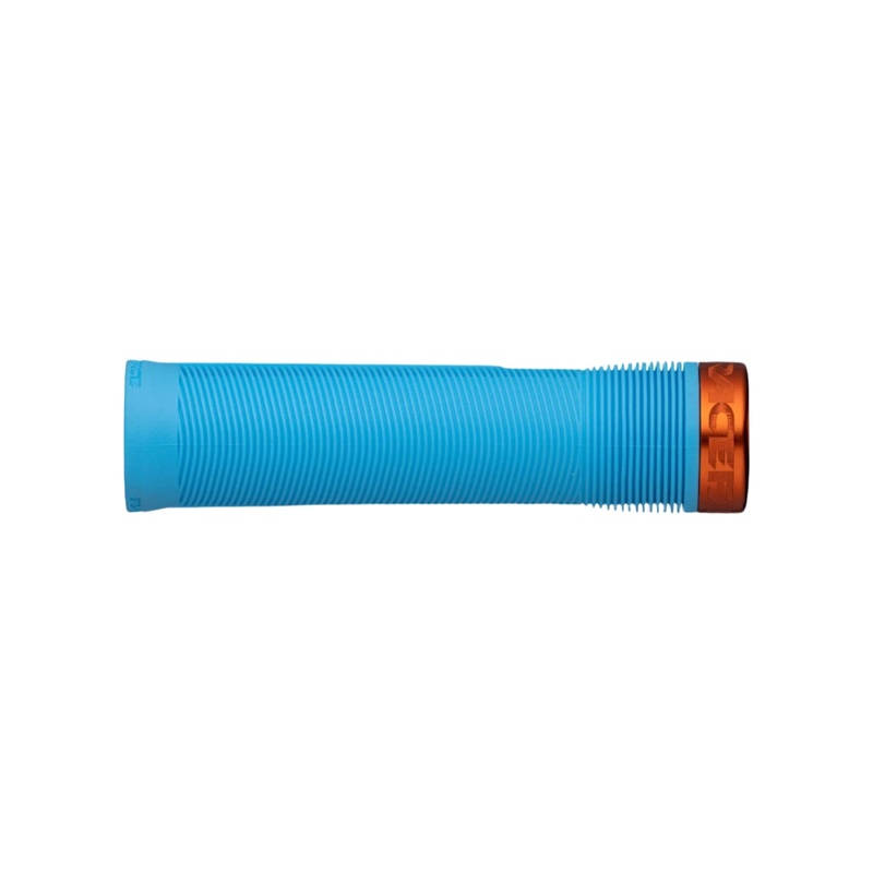 Race Face Chester Limited Edition Lock On Grips – Light Blue With Orange Clamps – Single Lock On Grips – 34mm