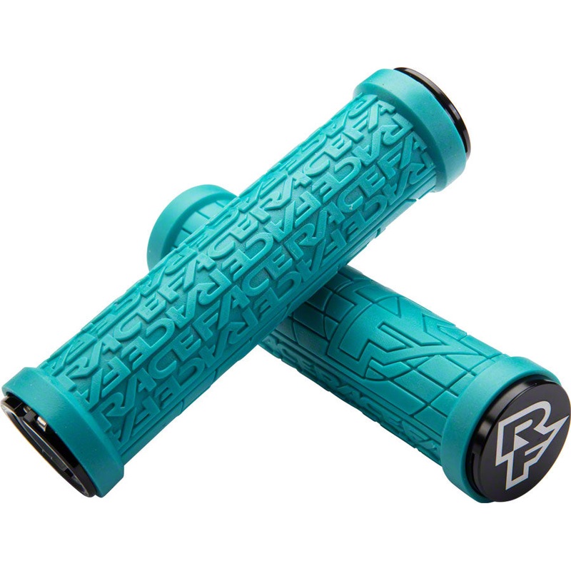 RaceFace Grippler Grips – Turquoise, Lock-On, 33mm