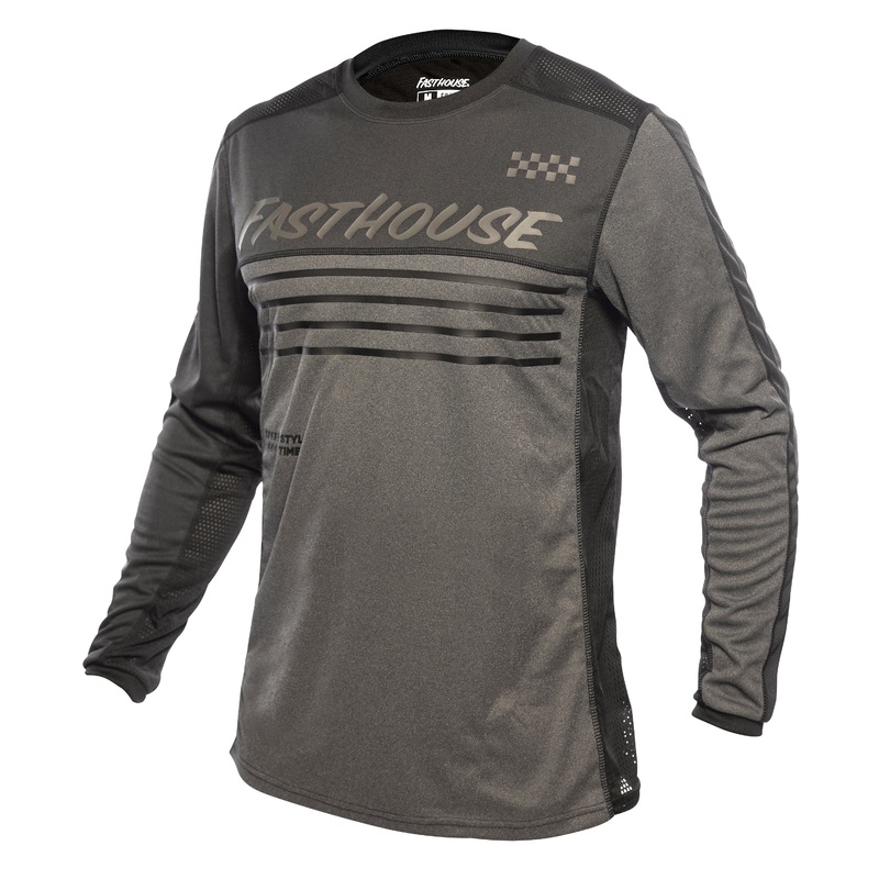 Fasthouse Classic Mercury Long Sleeve Jersey – XL – Black Heather – Charcoal Heather