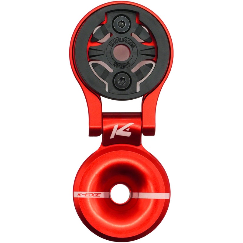 K-Edge Garmin Race Stem Mount with Cap – Red