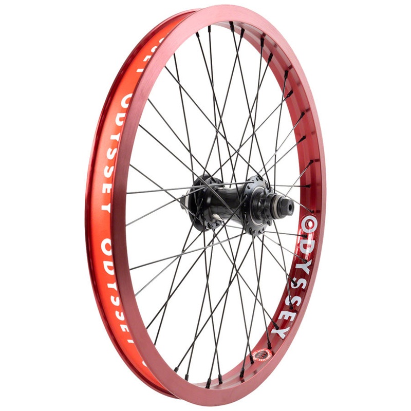 Odyssey Hazard Lite Rear Wheel – 20″ 14 x 110mm Rim Brake Cassette RHD/LHD Anodized Red Clincher