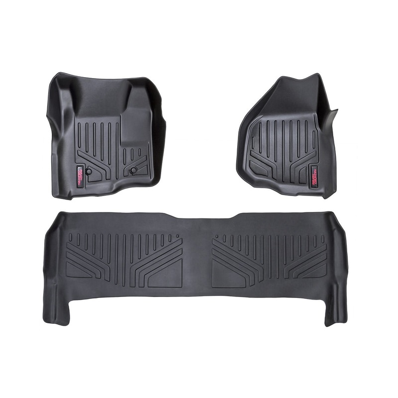 Rough Country | Floor Mats | FR & RR | Depressed Pedal | Ford F-250/F-350 Super Duty (11-16) | M-51223