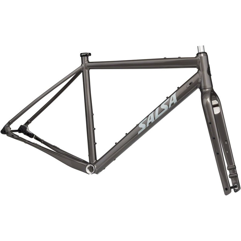 Salsa Stormchaser Frameset – 700c, Aluminum Metallic, Black, 61cm Black