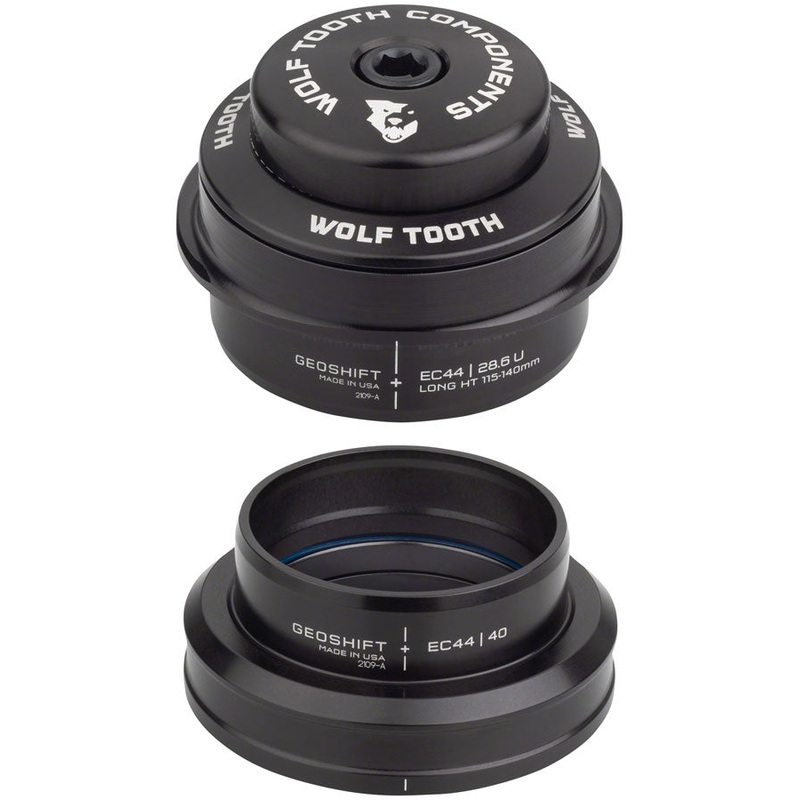 Wolf Tooth GeoShift Performance Angle Headset – 2 Deg, Long, EC44/EC44, Black