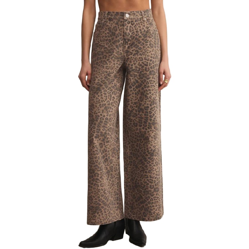 Z Supply Marli Denim Leopard Pant