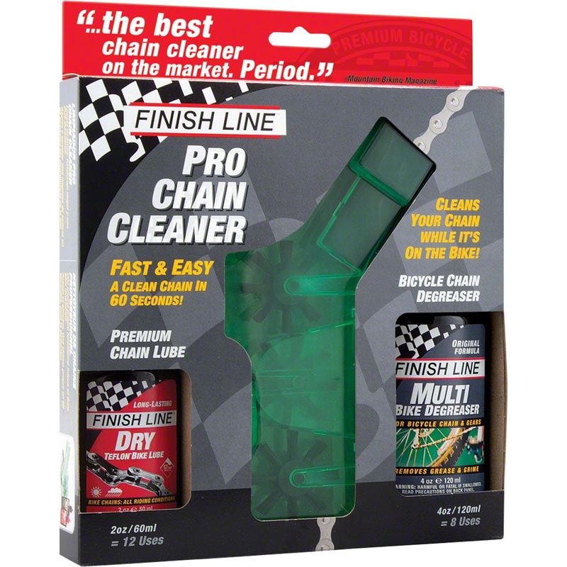 Finish Line Pro Chain Cleaner with 2oz DRY Lube and 4oz EcoTech Degreaser