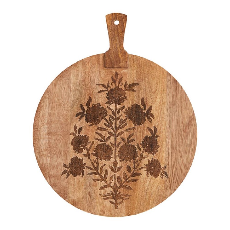 Mud Pie Block Print Engraved Round Board – FINAL SALE
