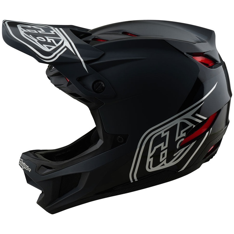 Troy Lee Designs D4 Polyacrylite Helmet   Shadow Black, Small
