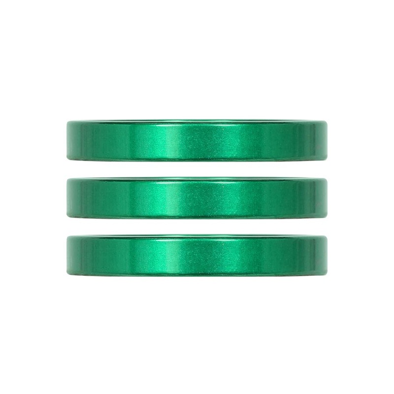 Industry Nine iRiX Headset Spacer 1-1/8” Height: 5mm Aluminum Green 3pcs