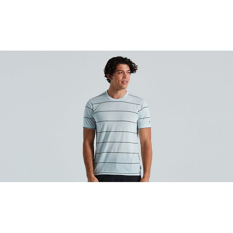 Specialized Trail Stripe Tech Tee Ss Men Ice Blue Xs