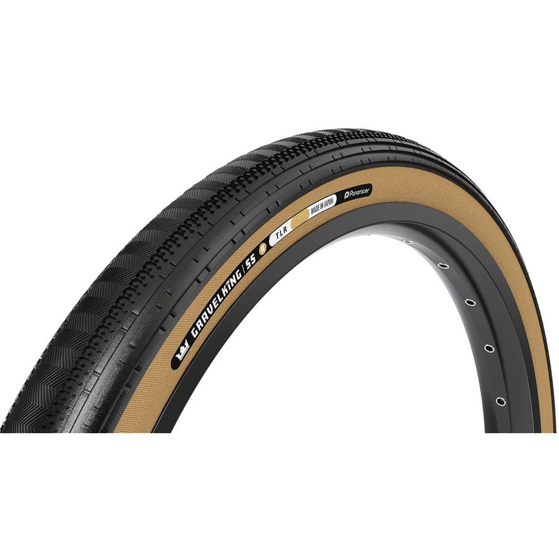 Panaracer GravelKing SS R Tire – 700 x 45, Tubeless, Folding, Black/Amber
