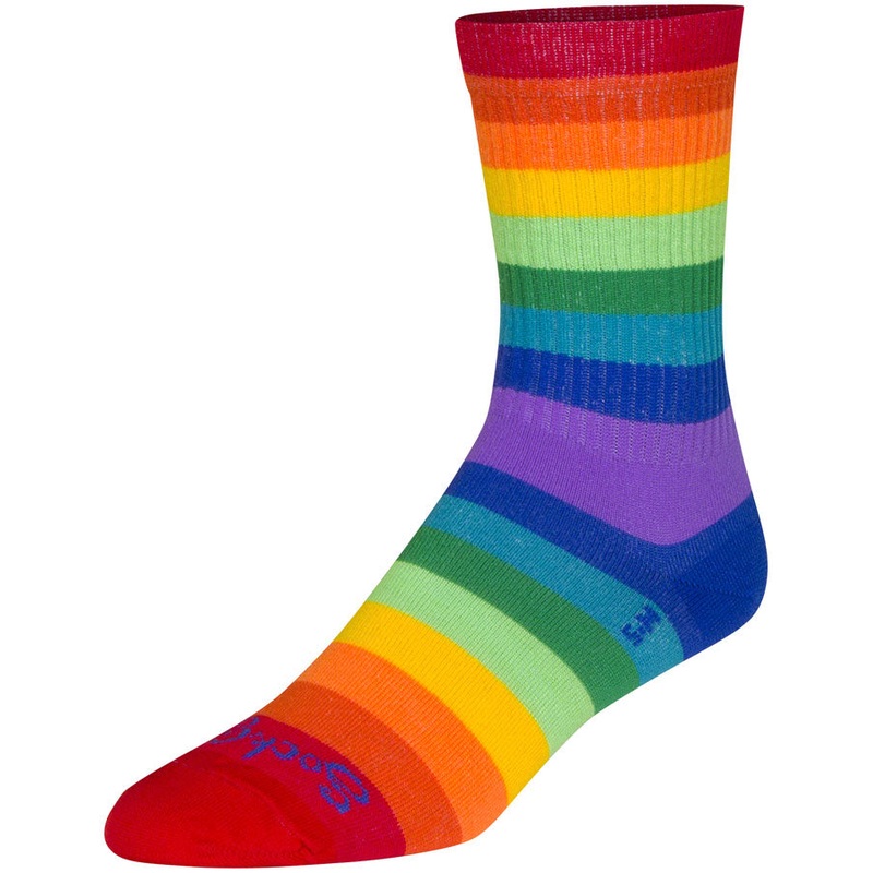 SockGuy Crew Fabulous Socks – 6″, Rainbow, Small/Medium