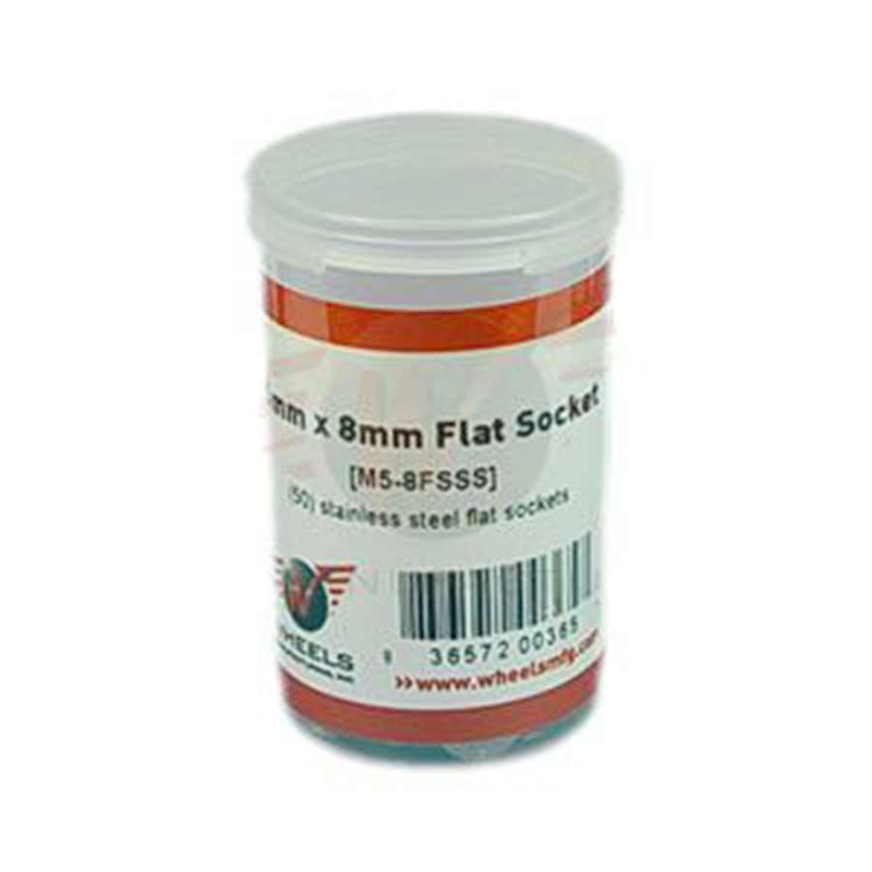 Wheels Manufacturing Stainless Steel M5 Flat Head Cap Screw 8mm 50pcs