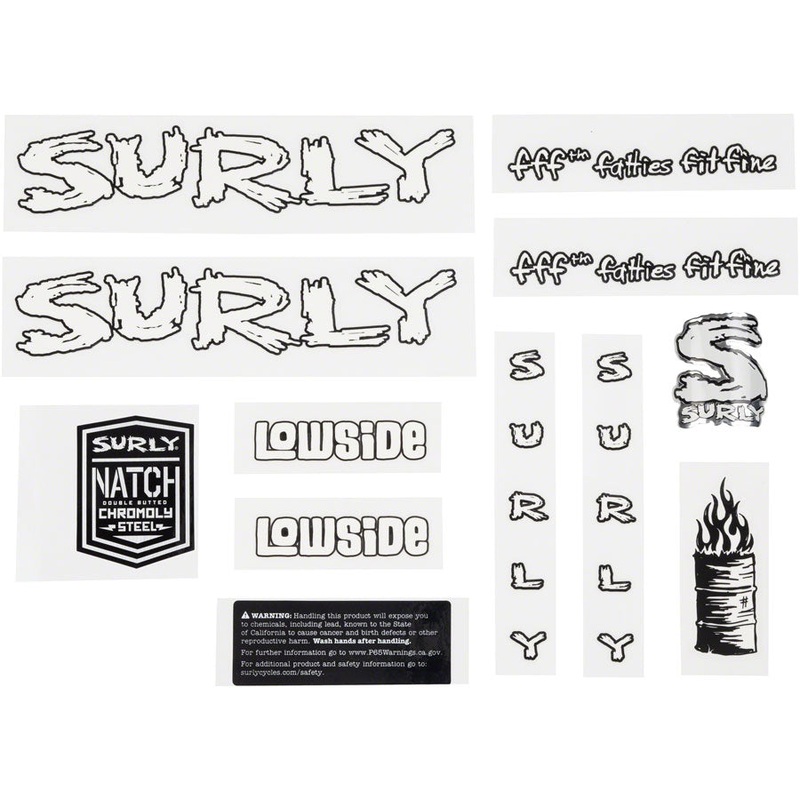 Surly Lowside Frame Decal Set – White